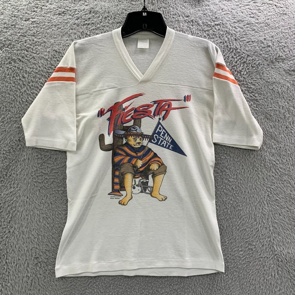VTG Logo 7 1986 Fiesta Bowl Penn State Miami Hurricanes Shirt Womens Medium Tee